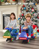 FanttikRide 6V N7 Classic Electric Wiggle Car with Pedal, Rechargeable Battery, Ride on Toys, Swing Car, 2 Speeds, Anti-Rollover, Flashing Light Wheels, Bluetooth, for Ages 3 and Up, 150 Lbs, Green by TinyTreasures Baby Boutique