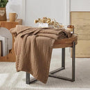 EMME Cotton Muslin Large Throw Blanket Couch Breathable Gauze Blanket Soft Lightweight Bed Blankets Adults (Brown, 50"x70") by CozyNest Decor