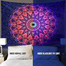 ADDWel Blacklight Mandala Boho Tapestry Glow In The Dark, Black Light Bohemian Hippie Poster Wall Hanging for Bedroom Aesthetic Wall and Room Decor (60" x 80", Mandala) by CozyNest Decor
