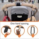 Baby Uma Stroller Hooks for Bags (2 Pack) - Leather-Style Stroller Clips and Hooks, Non-Slip Stroller Accessories, Carry 11 lbs Per Stroller Hook, Universal Baby Essentials & Stroller Accessories by TinyTreasures Baby Boutique