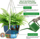 Hanging Planter Self Watering 10 Inch, 2 Pack Hanging Baskets for Plants, Hanging Flower Pots with Drainage Hole & 2 Kinds of Plant Hangers for Garden Home Decor (Navy Blue, 10 Inch) by GreenHaven Gardens