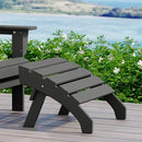 WestinTrends Dylan Outdoor Patio HDPE Adirondack Ottoman Footrest, Gray by CozyNest Decor