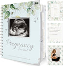 Pregnancy Journal for First Time Moms Gifts - 90 Pages Hardcover Pregnancy Memory Book, Beautiful & Cute Baby Book Keepsake, Ultrasound Baby Scrapbook, Mom To Be Gift (Frost) by TinyTreasures Baby Boutique