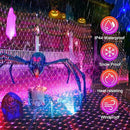 JXLEDAYY 200 LED Halloween Net Lights Outdoor Waterproof 3M*2M Mesh Lights Fairy String Lights Plug in with Timer 8 Modes for Bush Window Fence Garden Yard Roof Wall Decor-Purple and Orange by GreenHaven Gardens
