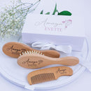 Custom Wooden Baby Brush Set | Personalized Wooden Baby Brush | Personalized Baby Gift Girls | Personalized Baby Gifts | Baby Brush and Comb Set | Custom Baby Gifts | Personalized Gifts by TinyTreasures Baby Boutique