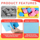 Foam Pit Cubes - 36 PCS 5 Inches Gymnastics Foam Blocks Trampoline Blocks, Multi-Sport Protective Padding for Gymnastics, Trampoline, Parkour, Skate Parks & BMX- Pink & Yellow & Dark Blue by TinyTreasures Baby Boutique