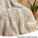 XeGe Tie Dye Plush Faux Fur Throw Blanket,Cream Soft 50x60 Shaggy Furry Blanket Throw, Fluffy Microfiber Velvet Couch Blanket, Comfy Ombre Fuzzy Lap Blanket for Bedroom Living Room Car Tie Dye Cream by CozyNest Decor