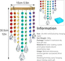 Hanging Crystal Prism Suncatcher Window Garden Decoration Ornament Rainbow Glass Beads Chain Pendant Crystal Wind Chimes by GreenHaven Gardens