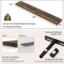 RICHFOCUS 48Inch Floating Shelves for Wall 1 Pack Shelves for Bedroom|Kitchen|Bathroom Wall Mounted Rustic Wood Floating Shelf with Invisible Brackets for Books|Storage|Decor, Rustic Brown by CozyNest Decor