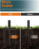 LAND·VOI Metal String Light Poles for Outside Hanging - Backyard, Garden, Patio, 4 Pack Lighting Stand with Adjustable Height for Outdoor Parties, Wedding, Extra-Long 5-Prong Claws, (9.6FT) FLP04B by GreenHaven Gardens