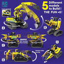 5 in 1 Building Toys STEM Robotics Kit, 430 PCS Blocks RC Robot Erector Sets, APP & Remote Control Excavator Science Kits for Kids Age 6 7 8 9 10 11 12-14, DIY Educational Gift for Boys & Girls by TinyTreasures Baby Boutique