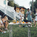 VINGLI 3FT Small Camping Folding Table Adjustable Height Aluminum Folding Table for Picnic Party BBQ, Plastic RV Suitcase Table Portable Lightweight Fold Up Utility Outdoor Tables by GreenHaven Gardens