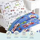 Wildkin Toddler Bed in a Bag – 4-Piece Microfiber Bedding Set with Comforter, Pillowcase & Sheets - Heroes by TinyTreasures Baby Boutique