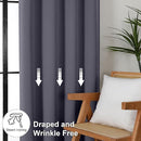 Simplebrand Ava Grey Blackout Curtains for Bedroom 84 Inch Length 2 Panels Set, Solid Thermal Insulated Privacy Living Room Window Treatment Curtains Blackout Drapes, W40 x L84 Inch, Grey by TinyTreasures Baby Boutique