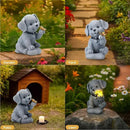 Solar Puppy Dog Garden Decor - Cute Pet Memorial Statue, Auto On/Off LED Light, Weatherproof Resin for Yard Pathway & Dog Lover Gifts by CozyNest Decor