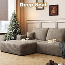 108" Sectional Couches for Living Room Modern Modular Sofa with L-Shape Couchs Upholstered Boneless Couch Deep Seat Sectional Couch with Chaise (Camel, Left Facing Chaise+2Seaters+1Ottoman) by CozyNest Decor