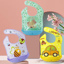 Amplim Baby Feeding Bib (3-Pack) Toddler/Baby Bibs for Eating. Waterproof, Adjustable, Lightweight. Eco-friendly PEVA material. BPA, Lead, Phthalate, Cadmium free by TinyTreasures Baby Boutique