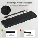 Single Floating Shelves 36 inch Long, Large 10 in Deep Wall Shelves Heavy Duty 70 lbs for Bedroom, Bathroom, Living Room, Kitchen, Office, Modern Shelf Home Decor, Set of 1, Black by CozyNest Decor