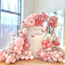 Dusty Pink Balloons 12 Inch Blush Pastel Light Baby Pink and White Latex Party Balloon with Clear Balloons for Women Girls Boho Birthday Wedding Baby Bridal Shower Anniversary Party Decoration by CozyNest Decor