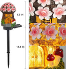 Dazzle Bright Solar Mushroom Lights Fairy Garden Lights for Home Decor Outdoor Decorative Stakes Mushroom House Solar Powered LED Landscape Lighting for Lawn, Walkway, Patio, Yard