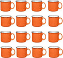 Set of 16 Ceramic Campfire Mugs – 15 Oz, Orange – Coffee & Tea Cups for Home, Work, Travel, Camping – Customizable, Great for DIY, Events, Companies by CozyNest Decor