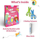 Skillmatics Scissor Skills Activity Book - Snip Snip, 25 Fun Cutting & Creative Activities for Preschoolers, 2 Child-Safe Scissors, Fine Motor Skills Craft Kit, Gifts for Kids Ages 3, 4, 5, 6, 7 by TinyTreasures Baby Boutique