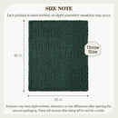 Carriediosa Chunky Knit Throw Blanket 50" X 60", 100% Hand Made Large Chenille Loop Yarn Soft Fluffy Throws for Couch Sofa Bed, Big Crochet Cozy Heavy Thick Cable Woven Blankets, Dark Green by CozyNest Decor