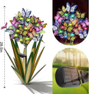Solar Metal Agave Butterfly Flower Stick Garden Sculpture - Outdoor Gift, Christmas Lights, Swaying Butterfly, Sunflower - Solar Outdoor Statues (3 PCS Light Green) by GreenHaven Gardens