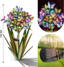 Solar Metal Agave Butterfly Flower Stick Garden Sculpture Outdoor Gift Solar Garden Christmas Lights Swaying Butterfly Garden Lights Solar Outdoor (2 PCS Light Green) by GreenHaven Gardens
