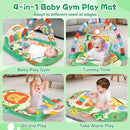 Baby Gyms Play Mats, Tummy Time Mat Toys, Infant Play Mat and Activity Gym, Baby Play Piano Gym Mat, Play Mats for Babies Newborns and Toddlers, Baby Activity Mat Toys 0-3-6-12 Months (Green) by TinyTreasures Baby Boutique