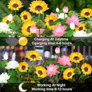 Solar Flower Lights - 4 Pack Outdoor Waterproof Sun Powered Lotus Sunflowers Landscape Decorative Glowing Lights for Yard, Lawn, Patio, Pathway by GreenHaven Gardens