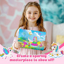 homicozy Art & Craft Activity for Kids-Foil Fun Unicorn & Princesses,No Mess Art Crafts for Girls,DIY Foil Foam Stickers,Creative Activity Kits,Kids Travel Toys,Gifts for Girls & Boys Ages 4-10 by TinyTreasures Baby Boutique