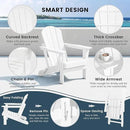 Westin Outdoors Laguna WO Home Outdoor Adirondack Folding Chair Lounger Seat Traditional Retro Home Furniture for Beach, Balcony, Backyard, Lawn, Patio, Pool, Deck, Garden (White) by GreenHaven Gardens
