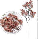 Sggvecsy 15 Pcs Babys Breath Artificial Flowers Gypsophila Bouquets Bulk Real Touch Fake Silk Flowers for Home DIY Floral Arrangement Table Centerpiece Fall Autumn Decoration (Orange Brown) by CozyNest Decor