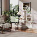 Acrylic Console Table, Entryway Table with Storage Shelves (1, 39.4 * 31.5 * 11.7) (Clear) by CozyNest Decor