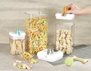 Felli Flip Tite Pet Food Container with Airtight Lids, BPA FREE Acrylic Canister with Paw Bone Fish Flip Top Handles for Cat Dog Kibble Treats Storage, Keep Fresh (Pet Collection Nest-L3pk) by TinyTreasures Baby Boutique