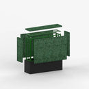 Artificial Boxwood Hedge Divider Wall with Black 201 Stainless Steel Planter Box (60" L X 48" H X 14" D) by CozyNest Decor