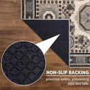 Keen Home Design 10x14 Rug - Machine Washable Area Rug with Non-Slip Backing, Ideal for Living Room, Dining Room, Bedroom - Vintage, Easy Clean, Durable, Low Pile Rug - (9'7" x 14') by CozyNest Decor