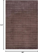 nuLOOM Jeni Checkered 7'6" x 9'6" Machine Washable Area Rug for Living Room Bedroom Dining Room Kitchen, Dark Brown by CozyNest Decor