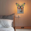 KY&BOSAM Butterfly Night Light Plug into Wall Night Lights Real Flower Glass and Metal Nightlights for Hallway Nursery Bedroom Bathroom Kids Room Kitchen Stairway Accent Elegant Themed Home Decoration by GreenHaven Gardens