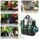 Garden Tool Set with Bag and Gloves, Heavy Duty Stainless Steel Gardening Tool Set, Ideal Gardening for Women and Men, Set of 9 by GreenHaven Gardens