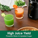 Cold Press Juicer Machines Slow Masticating Juicer Machines with 1.1 L Large Feed Chute Fit Whole Fruits and Vegetables Easy Clean Self Feeding,High Juice Yield,BPA Free (Ink-black) by CozyNest Decor