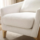 Accent Chair 31" Oversized Reading Chair Comfy Upholstered Boucle Lounge Armchair, Modern Living Room Chair with Back Pillow,Single Sofa Chair for Bedroom, Office (Beige) by CozyNest Decor