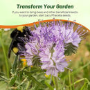 Outsidepride Lacy Phacelia Seeds for Planting - 1 Lb. Annual, Drought-Tolerant Wildflower Seeds with Light Violet Flowers, Ideal for Pollinator Gardens, Erosion Control, & Attracts Bees & Butterflies by GreenHaven Gardens