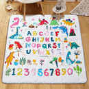 Baby Play Mat - Thicken 50x50 Inch Soft Foam Crawling Mat for Playpen & Floor, Non-Slip Waterproof Playmats for Infants & Toddlers, Portable Foldable & Machine Washable, Dinosaur & Letters by TinyTreasures Baby Boutique