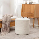 KINWELL 34" Boucle Swivel Barrel Chair with 18" Round Ottoman Set, Fully Assembled Set of Sherpa Accent Chair and Footrest, Modern Comfy Armchair and Footstool for Living Room and Bedroom, Brown by CozyNest Decor