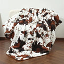 RYNGHIPY Lightweight Soft Cow Print Throw Blanket - Warm Coffee Throw for Baby Kids Girls Boys Adults (51''x63'') by CozyNest Decor