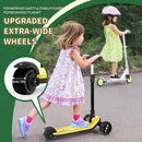 Besrey Kick Scooter for Kids Ages 3-10, 3-Wheel Folding Scooter with Adjustable Height, LED Light Wheels, Extra Wide Deck for Outdoor Activities by TinyTreasures Baby Boutique