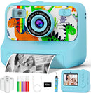 Kids Camera, Upgrade Kids Camera Instant Print, Front Rear Dual Selfie Digital CAM with 1080P Videos, Portable Travel Toy with Games and Music, Christmas Birthday Gift for Boys, Girls and Teens by TinyTreasures Baby Boutique
