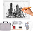 Rechargeable A4 Light Pad with Bag, Innovative Stand and Top Clip, Elice Wireless Bright Light Tracing Board Portable Artcraft Tracer Box for Drawing, Cricut Weeding Vinyl, Diamond Painting (White) by TinyTreasures Baby Boutique